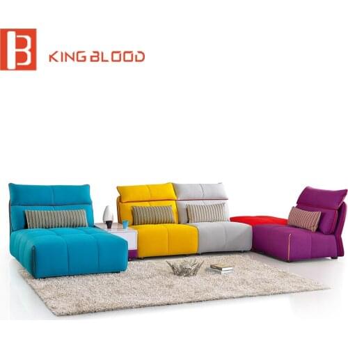 Fabric L shape customized sectional sofa bed for living room