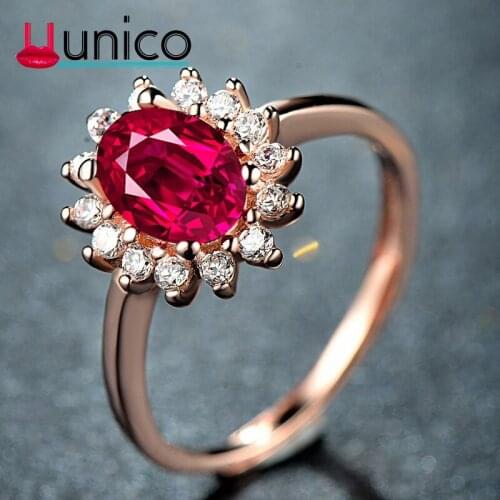 UUNICO hot 4 Claw 1 Carat Cubic Zirconia Wedding&Engagement rings For Women Silver&Rose Gold Color Womens Ring Jewelry UU-1285