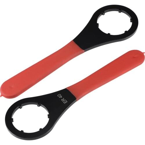 Uxcell O-Type Collet Chuck Wrench Spanner for ER40 Lathe Clamping Nut with Red Non-slip Handle 2pcs