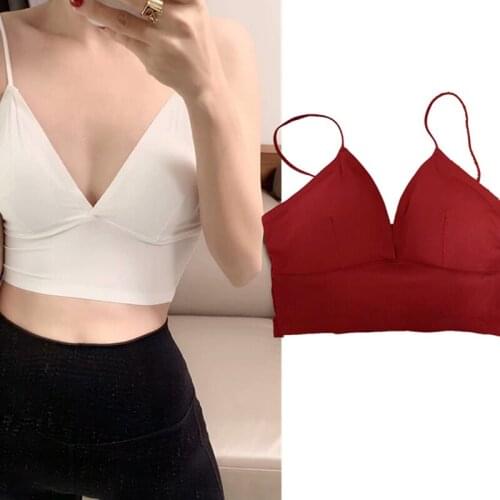 Women Crop Top Casual Strap Vests Wrap Chest Underwear Padded Bra New Crop Top Party Club Bustier Bra T-shirt