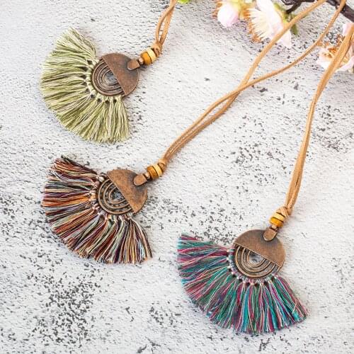 2019 New 18 Colors Fringe Sweater Bohemian Tassel Necklaces 80cm Long Leather chain Women Gifts Maxi Choker Statement Jewelry