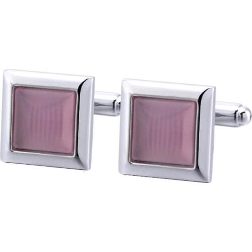 10pairs/lot Opal Cufflinks Silver Square Cats Eye Stone Cuff links Cuff Stud Button Best Gift Mens Jewelry 5 Color