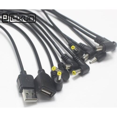 10pcs 3A USB 2.0 Male or Female to DC DC Power Cord Cable 5.5*2.5 5.5*2.1 4.8*1.7 4.0*1.7 3.5*1.35 2.5*0.7 mm Charging Line 30CM