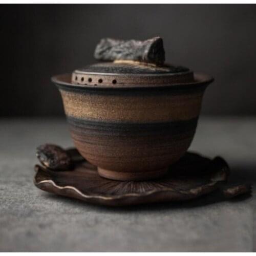 170ML Chinese Ceramic Gaiwan KungFu Household Modern Minimalist Cover Bowl Tea Set Gift Home Office Gaiwan Tureen Table Decor