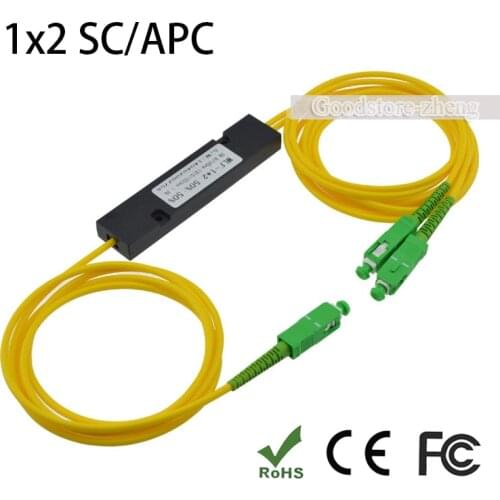 1x2 SC/APC Fiber Optic PLC Splitter Fiber splitters Fiber pigtails FBT splitters