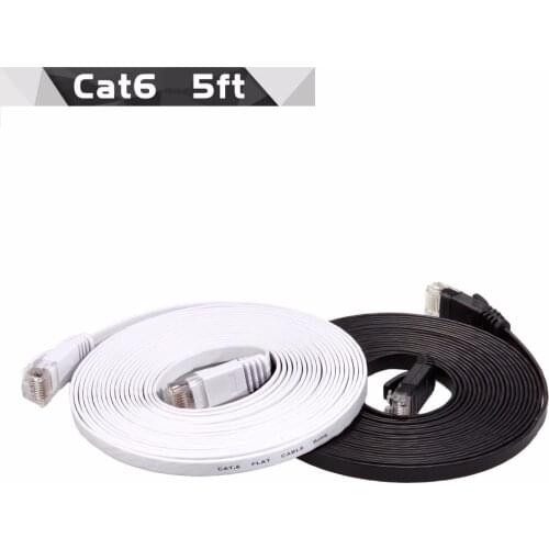 200pcs/lot 1m 5ft 1.5m 2m 3m CAT6 CAT 6 Flat UTP Ethernet Network Cable RJ45 Patch LAN cable