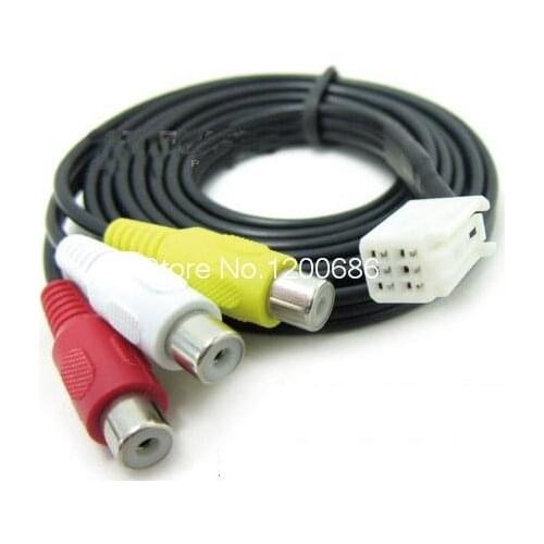 25CM Video RCA Output Cable Harness (For 2005-2006 Lexus GX 470, 2004-2006 LS 430, 2004-2007 LX 470, 2004-2009 Toyota Prius)