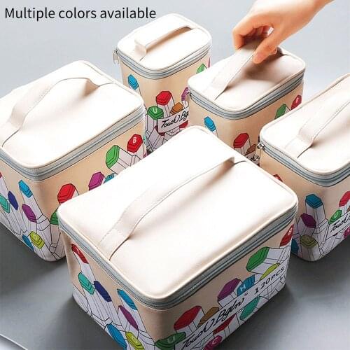 30/40/60/80/120/168/204 Colored Pencil Case Holder Waterproof Large Capacity PU Leather Pencil Bag Box For Student Gifts Art Sup