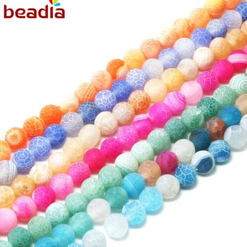 8MM 46pcs/lot Fashion Dyed Round Natural Dream Fire Dragon Veins Gem Stone Beads for Jewelry Bracelet DIY Making Accessories
