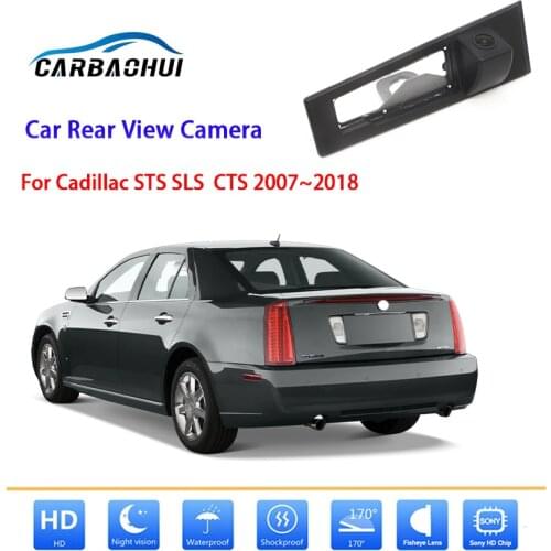 Car wireless rear view reversing Camera For Cadillac STS SLS CTS Coupe 2007~ 2015 2016 2017 2018 CCD Full HD Night Vision