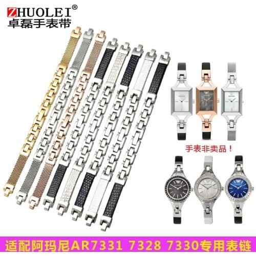 Metal watch bracelets Carouse Milanese Stainless Steel Watch Strap Wristwatch Bands Replacement Width for Gift 3.5mmblack silver