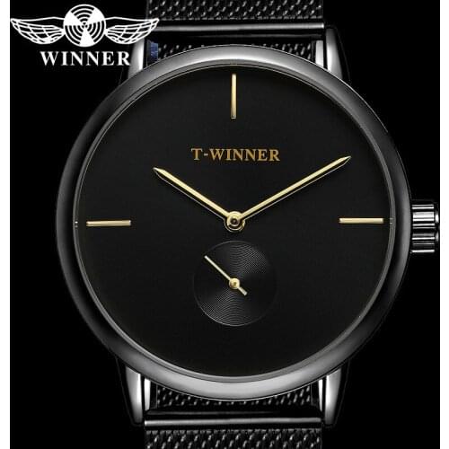 WINNER Fashion Mechanical Men Wristwatch Military Army Sport Male Clock Top Brand Luxury Skeleton Stainless Steel Man Watch 8171