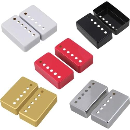 2pcs Chrome Metal Humbucker Pickup Cover 50/52mm For LP Style Electric Guitar Silver Black Gold Guitar Parts Accessories