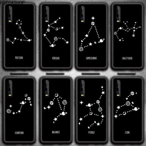 12 constellations zodiac signs Phone Case for Huawei P20 P30 P40 lite E Pro Mate 30 20 Pro P Smart 2020 P10