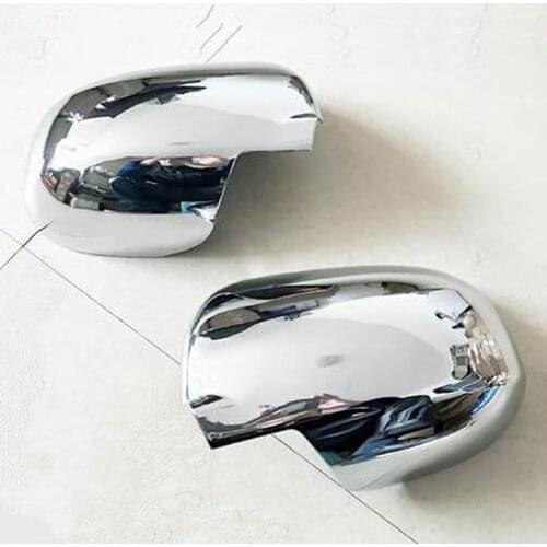 FOR Mitsubishi Outlander 2013-2019 ABS CHROME Carbon Print REAR SIDE-VIEW WING REARVIEW MIRROR COVER STICKER TRIM