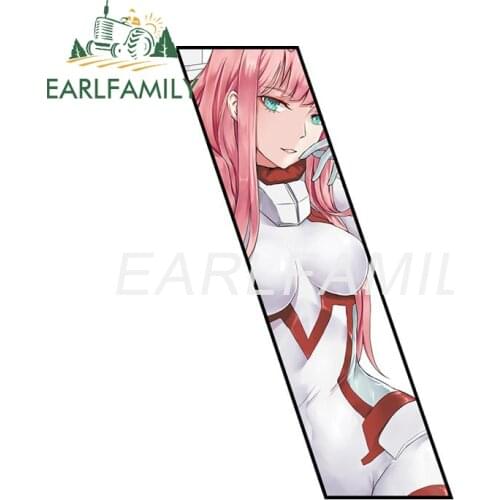 EARLFAMILY 13cm x 7.9cm for Darling In The Franxx Zero Two Car Stickers Vinyl Waterproof Decals Creative Car Door Protector