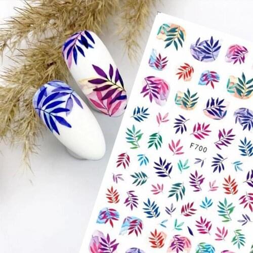 F-664-701 flower series 3d nail art stickers decal template diy nail tool decorations