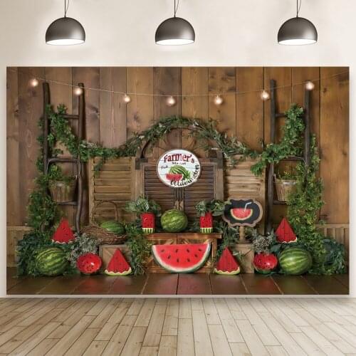 Watermelon Farm Harvest Theme Background Birthday Party Anniversary Photography Backdrop Banner Studio Wallpaper Poster