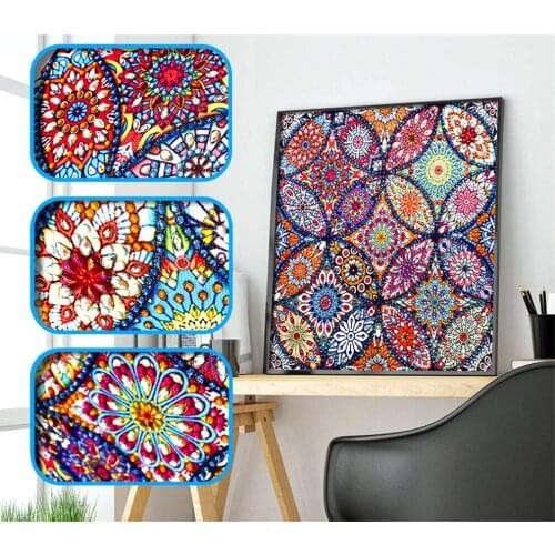 Huacan Special Shaped Diamond Painting Sale Mandala Diamond Embroidery Mosaic Home Decoration 24x24cm