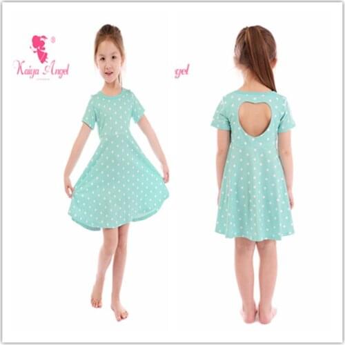 Kaiya Angel 2018 Princess Girls Summer Party and Wedding Clothing Apple Bottom White Spots Spring Fall Dress Elegant Clothes