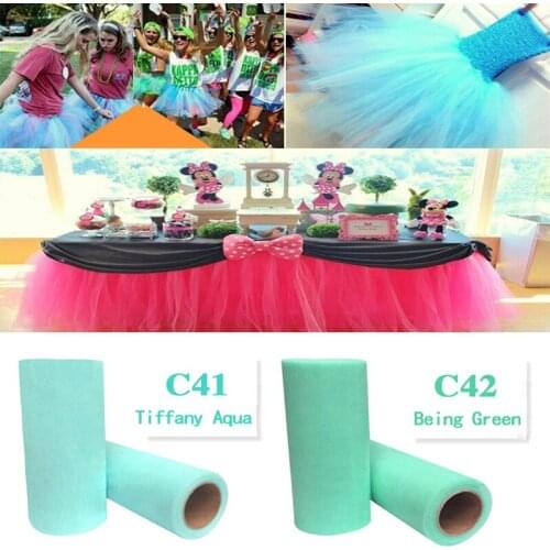 Wide 15cm Roll mesh check medium hard Spool Fabric ribbon For DIY wedding Birthday baby shower Party Decoration event 2