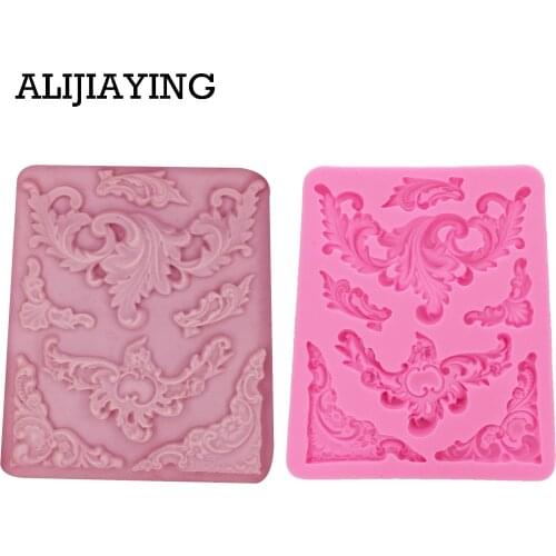 M1241 1Pcs Border silicone mould fondant molds lace cake decorating tools chocolate gumpaste mold