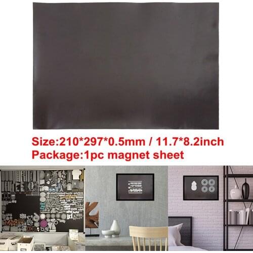 1pc Magnet Sheet Rubber Soft Storage Cards Flexible Plate One Side for Dies Storage Refrigerator Photo 0.5mm Thickness 21*29.7cm