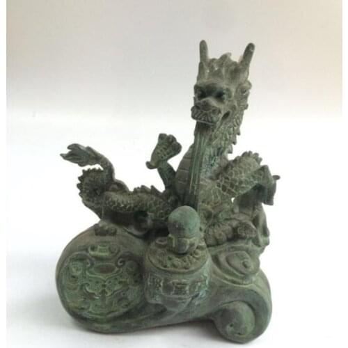 Copper incense burner Bronze Dragon Feng Shui lucky bronze crafts