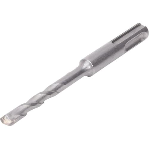 6mm 110mm Length Electric Hammer Drill Bits Chromium Steel Alloy Single Blade Two Pits Two Slots Straight Round Handle Shank Bit