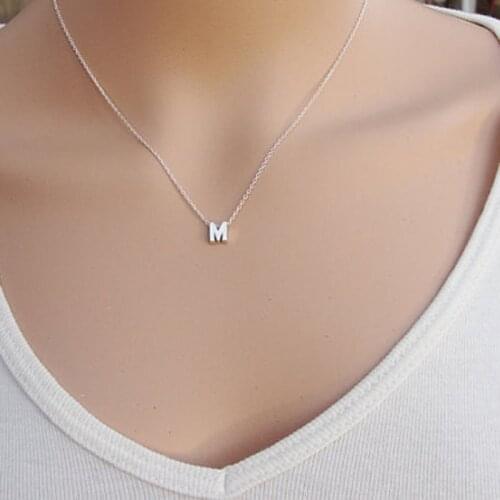2019 new Personalized Letter Pendant Necklace Initial Necklace Charms For Women Mini Monogram Necklaces Jewelry Chain Fashion