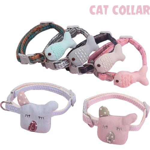 Cat Collar Breakaway with Bell, Personalized Kitten Collar with Bell, Handmade Safety Adjustable Small Dog and Puppy Collars