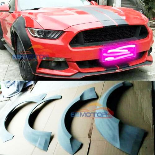 PP Wheel Arch Fender Eyebrow Spoiler Bodykit Flares Trim auto car wheel eyebrow fenders 3D sticker for For Ford Mustang 2.3 T 5