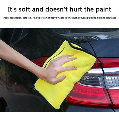 Car Wash Microfiber Towel Thickened Absorbent Cleaning Drying Rags for Home Auto Care Wiping Cloth Never Scrat
