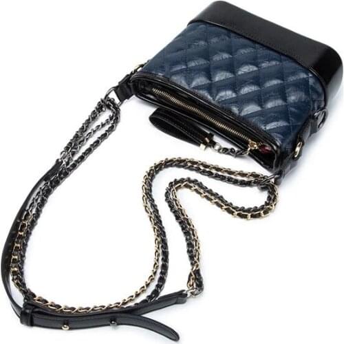 Luxury designer Women bag Quilted Leather handbag Female Double chain Shoulder Bag for Ladies Crossbody messenger Bag sac a main