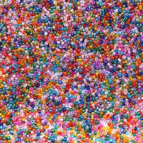2mm Round AB Colorfull Glass Seed Beads Strands Loose Spacer Beads for Jewelry Making DIY Bracelet Necklace Accessories