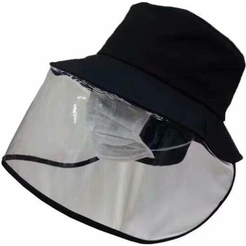Womens Multi-Functional Transparent Cover Anti-Wind Sand Buckets For Men Anti-UV Fisherman Hat Sunhat
