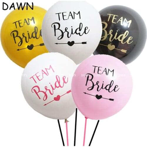 10pcs/lot Wedding Party Balloons Team Bride Ballon Latex Wedding Decor Valentines Day Bachelorette Party Decoration Balloon