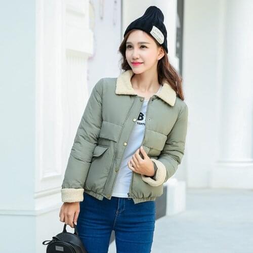 Parka Slim Short Winter Wadded Jacket Women Clothing Warm Down Cotton Padded Coats Female Abrigos Plus Size LX1163