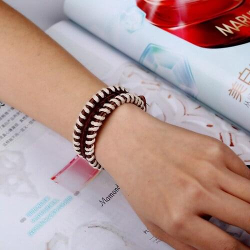 Bohemia Style Woman Jewelry Personality Fashion Leather Bracelet Wholesale Vintage Handmade Bracelet Star Jewelry