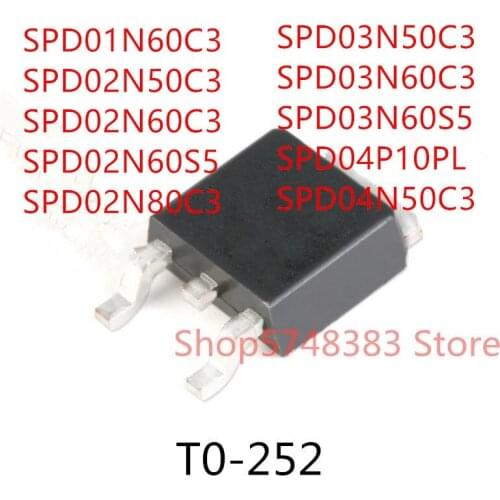 10PCS SPD01N60C3 SPD02N50C3 SPD02N60C3 SPD02N60S5 SPD02N80C3 SPD03N50C3 SPD03N60C3 SPD03N60S5 SPD04P10PL SPD04N50C3 TO-252