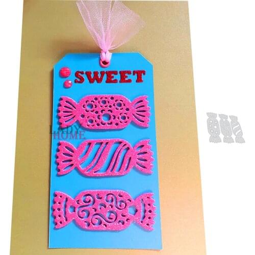 3Pcs Sweet Candy Metal Cutting Dies DIY Scrapbook for Album Paper Decor Craft Handcrafts Handmade Greeting Cards Dies Cut