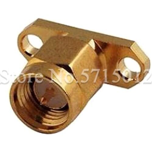 5PCS RF Rhombus Coaxial Connector Flange SMA Male Internal Thread Internal Needle Plug Connectors with Two-hole Fixed SMA-JF