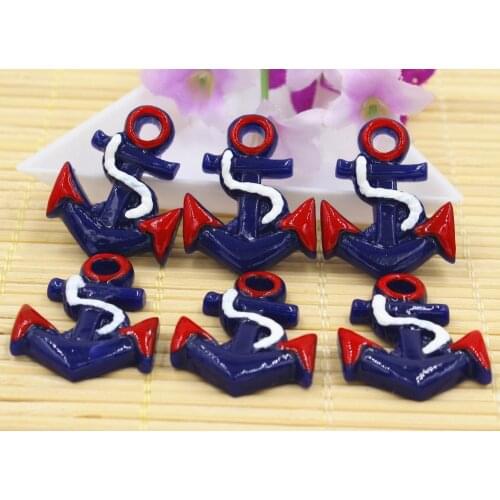 50pcs/lot DIY resin cabochons accessories resin anchor mix colors flat back resin crafts