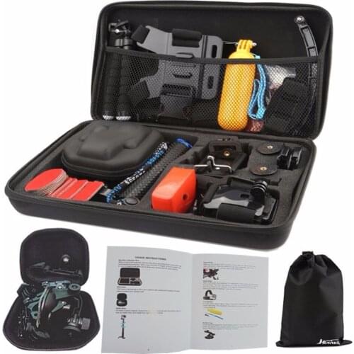 Husiway Accessories kit for Gopro Hero 5 Session, Hero 6 Black, Xiaomi Yi 4K, Xiaoyi, EVA Carry case for Action Camera Camera 13