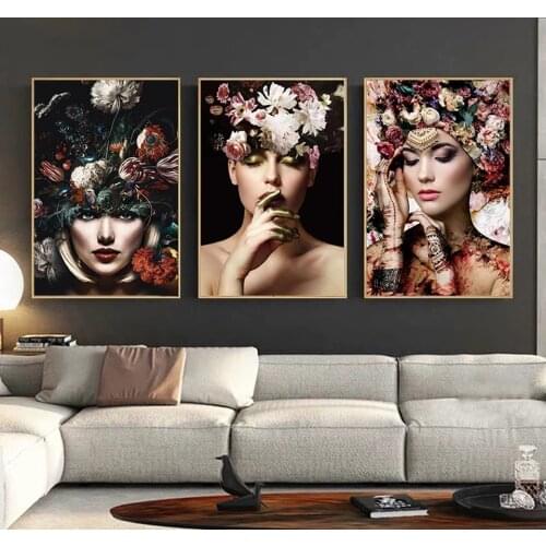 Diamond Painting 5d New Abstract Woman Wearing Flowers Butterfly Pictures Of Rhinestones Diamond Embroidery Sale Handmade Gift