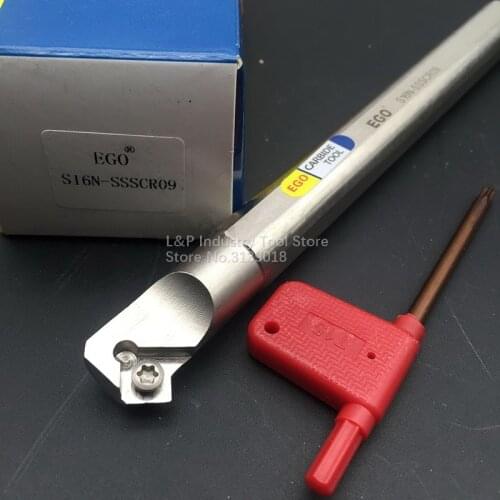 New EGO Anti-vibration 45 Angle Inner Bore S12M-SSSCR09 S16N-SSSCR09 S20Q-SSSCR09 Toolholder Not Including Blade