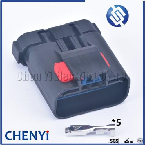 1 sets FCI 5 pin Automotive waterproof connector cable sealed plastic connector wiring harness plug 54200521