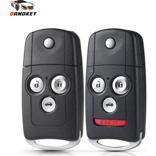 Dnadkey 3/4 Buttons Modified Remote Flip Folding Key Shell For Honda Acura Civic Accord Jazz CRV HRV Car Key Case Housing