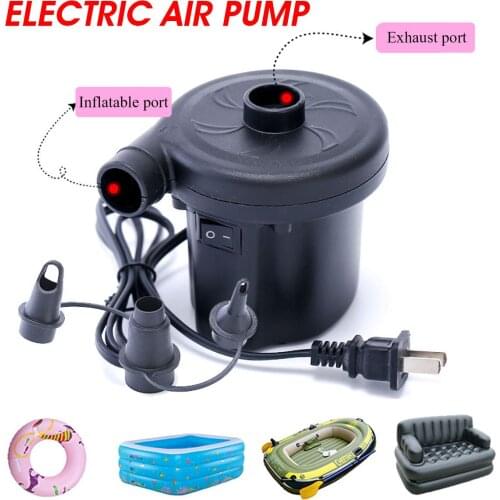 220V-240V Electric Air Pump For Paddling Pool Fast Inflator Deflator Camp Air Bed Mattress Inflatable Bed Ring Pool Swimming Toy