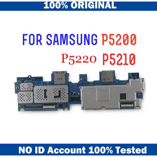 100% Original For Samsung Galaxy Tab 3 10.1 P5210 P5200 Unlocked Mainboard With chip Android Logic Board Good Tested Motherboard